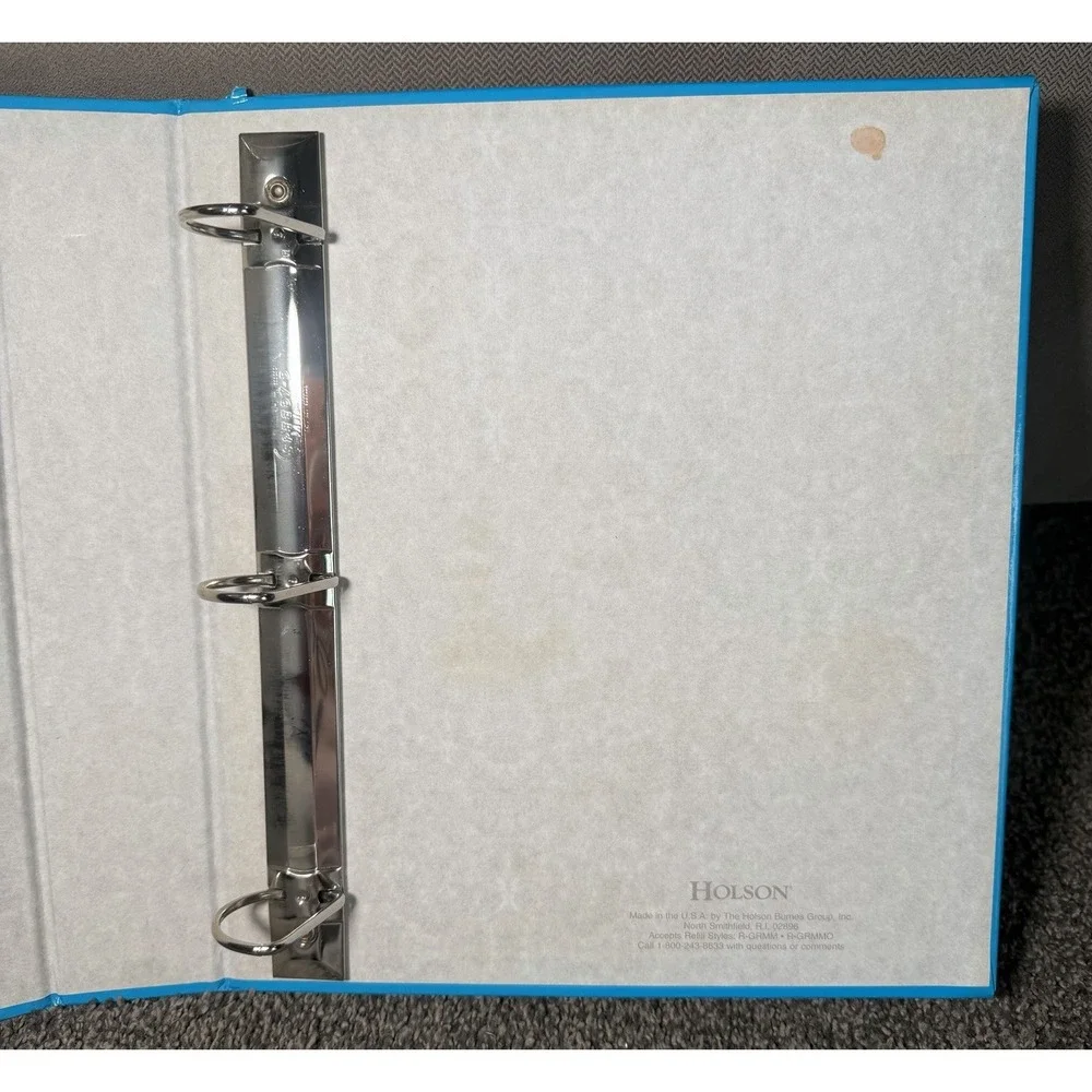 Vintage 1990s Disney Mickey Mouse School 3 Ring Hard Binder Photo Album 10.5x12